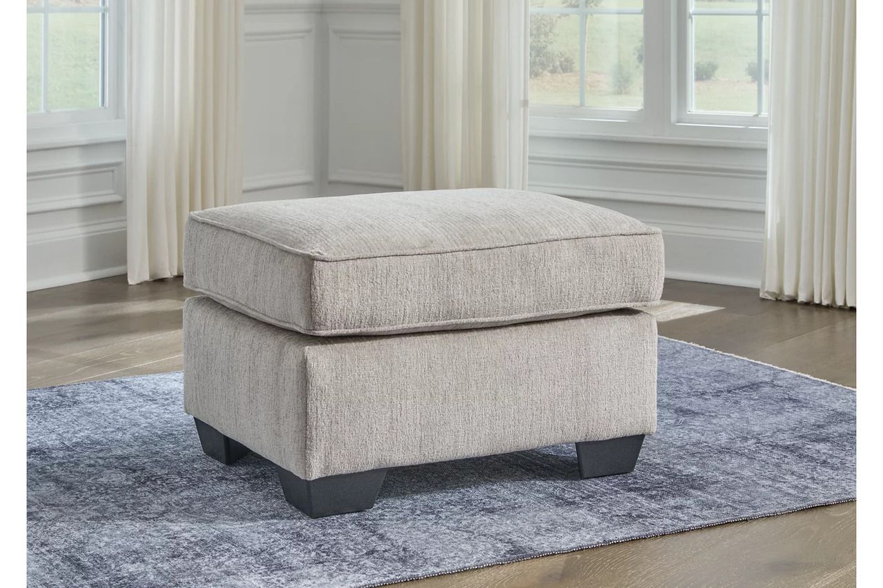 Cashton Ottoman In Ice 4060614