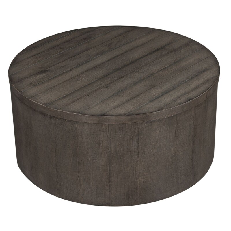 Modern Farmhouse Drum Cocktail Table 406OT1011