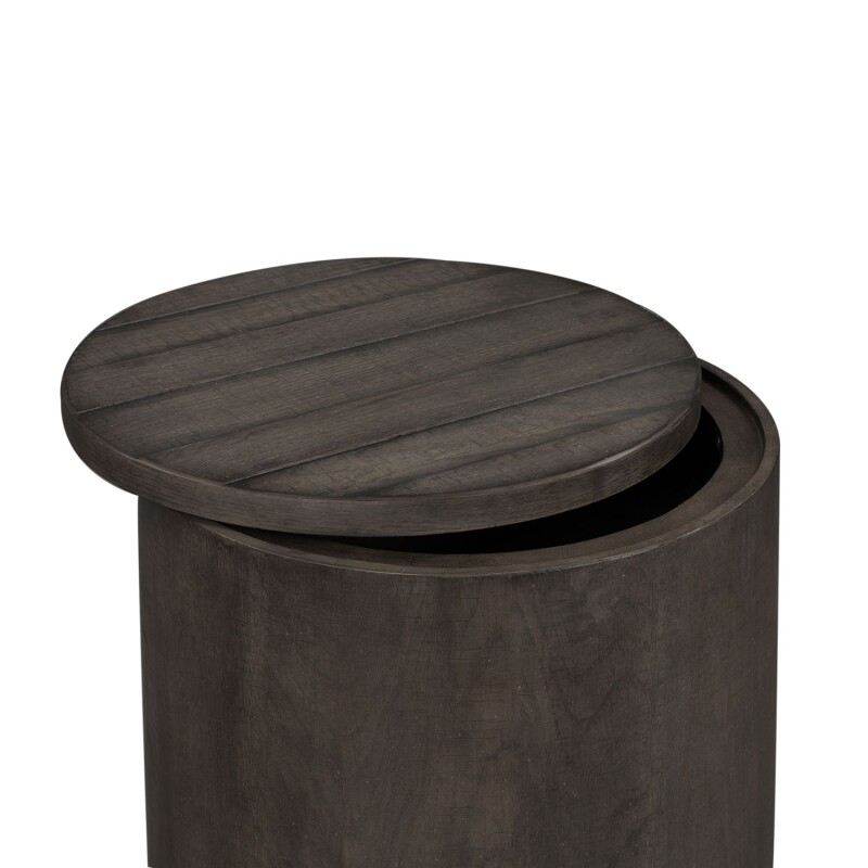 Modern Farmhouse Drum End Table 406OT1021