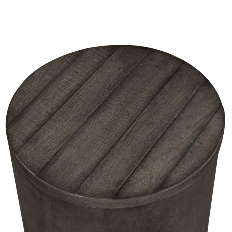 Modern Farmhouse Drum End Table 406OT1021