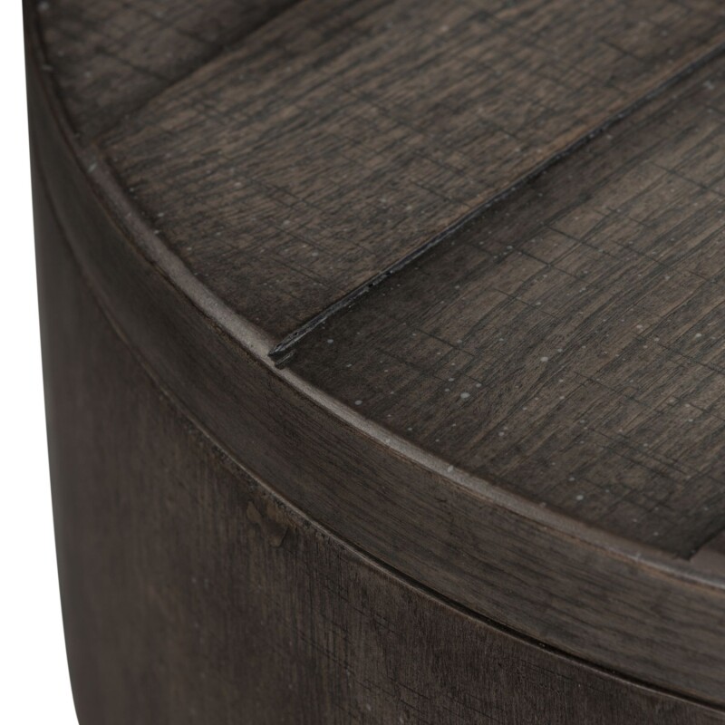 Modern Farmhouse Drum End Table 406OT1021