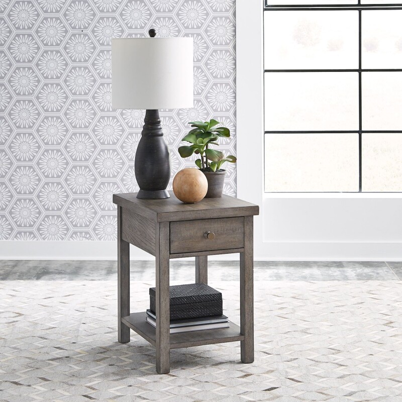 Modern Farmhouse Drawer Chair Side Table 406OT1023