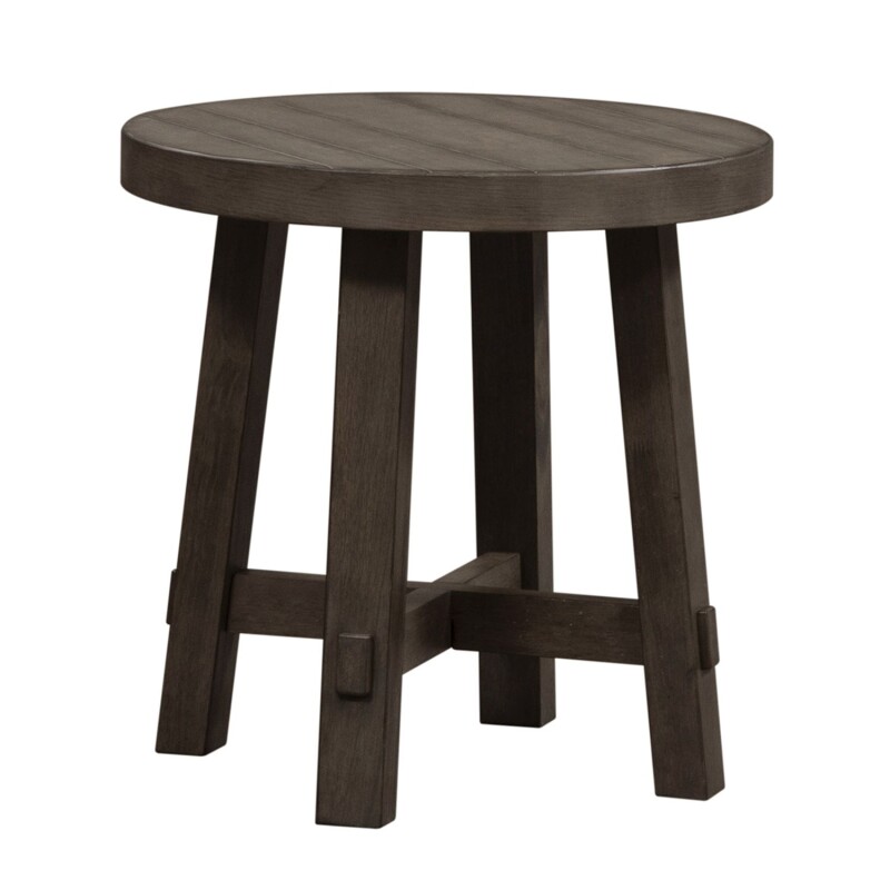 Modern Farmhouse Splay Leg Round End Table 406OT1024