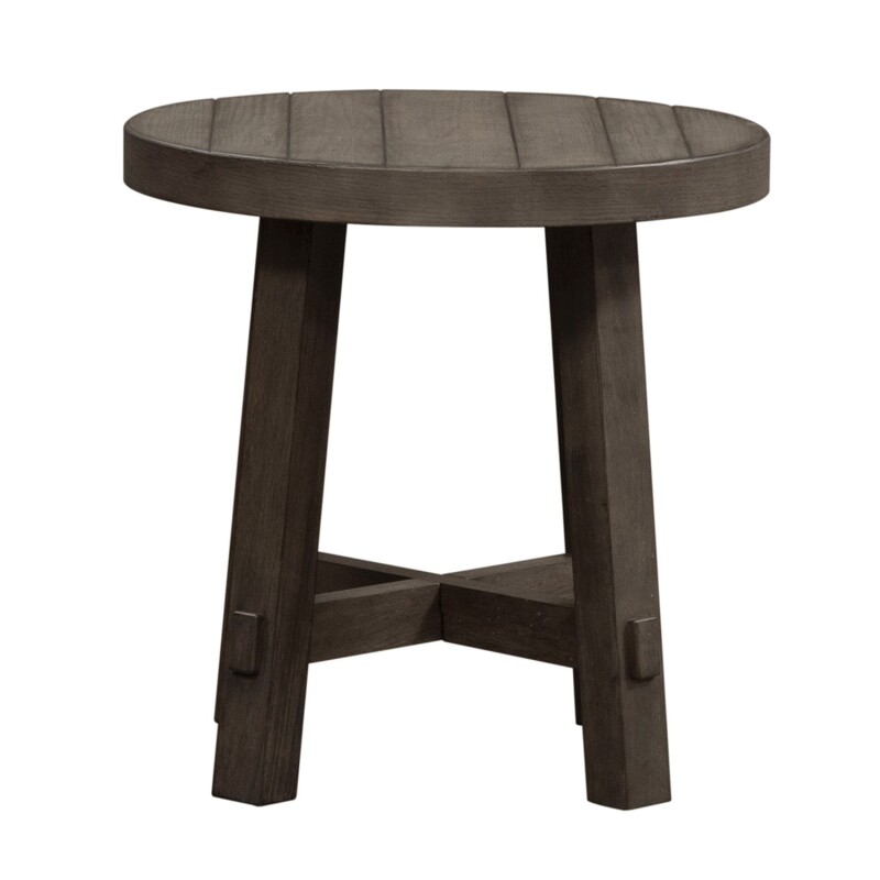 Modern Farmhouse Splay Leg Round End Table 406OT1024
