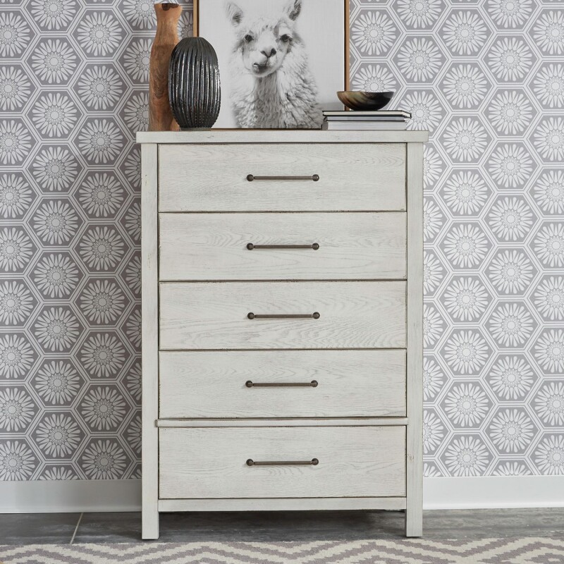 Modern Farmhouse 5 Drawer Chest 406WBR41