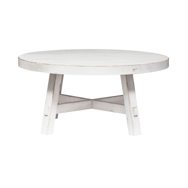 Modern Farmhouse Splay Leg Round Cocktail 406WOT1013