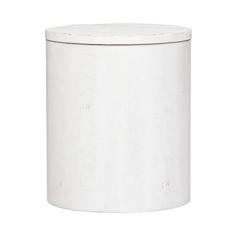 Modern Farmhouse Drum End Table 406WOT1021