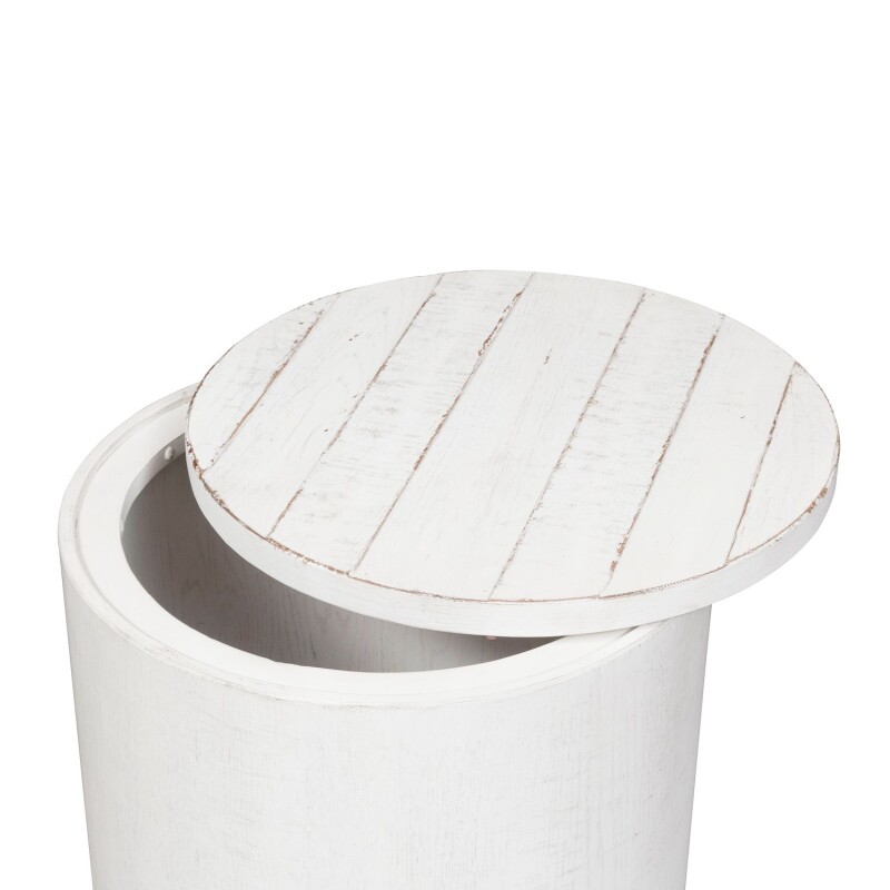 Modern Farmhouse Drum End Table 406WOT1021