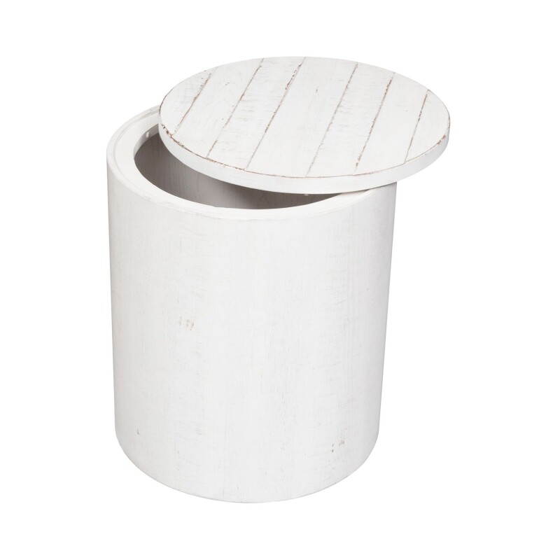 Modern Farmhouse Drum End Table 406WOT1021