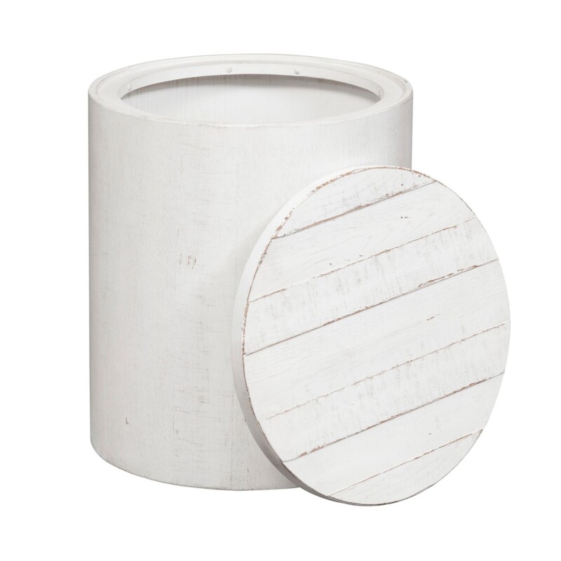 Modern Farmhouse Drum End Table 406WOT1021