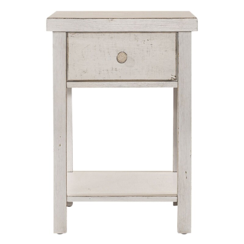 Modern Farmhouse Drawer Chair Side Table 406WOT1023