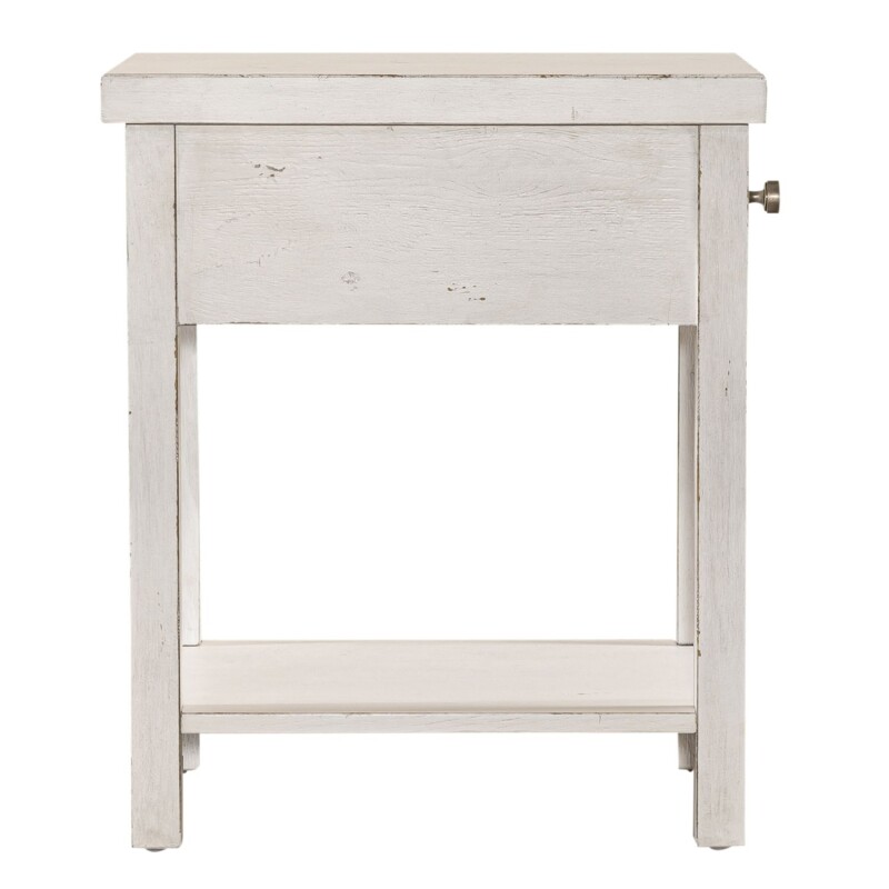 Modern Farmhouse Drawer Chair Side Table 406WOT1023