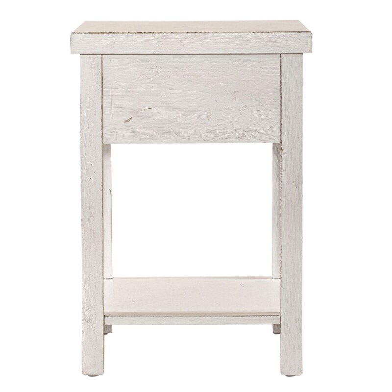 Modern Farmhouse Drawer Chair Side Table 406WOT1023