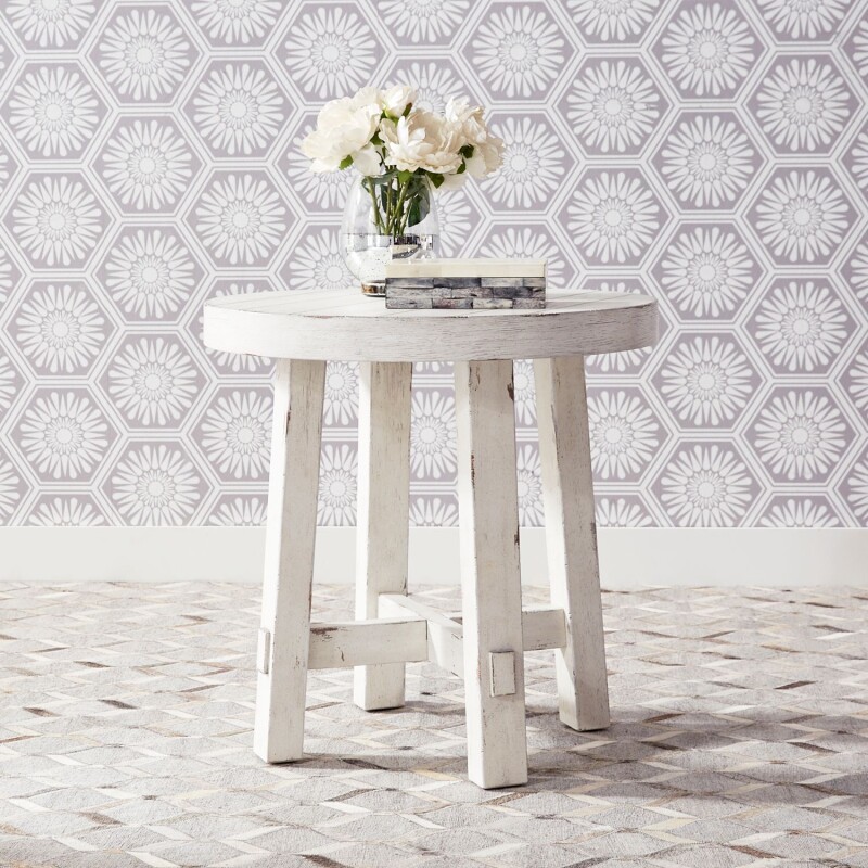 Modern Farmhouse Splay Leg Round End Table 406WOT1024