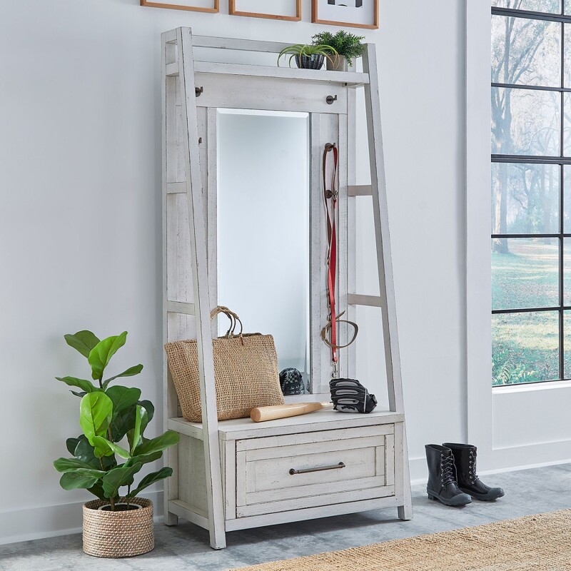 Modern Farmhouse 2 Piece Hall Tree Set 406WOT2PCS