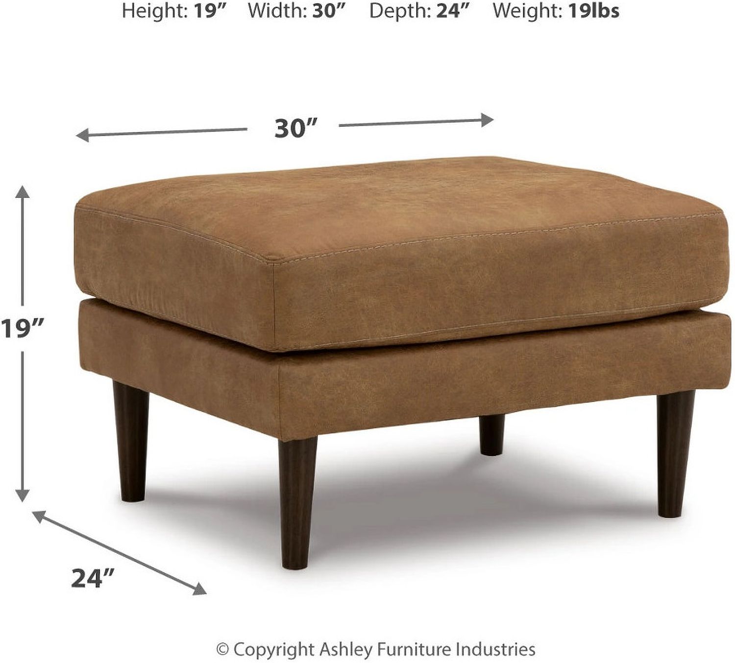 Telora Ottoman In Caramel 4100214