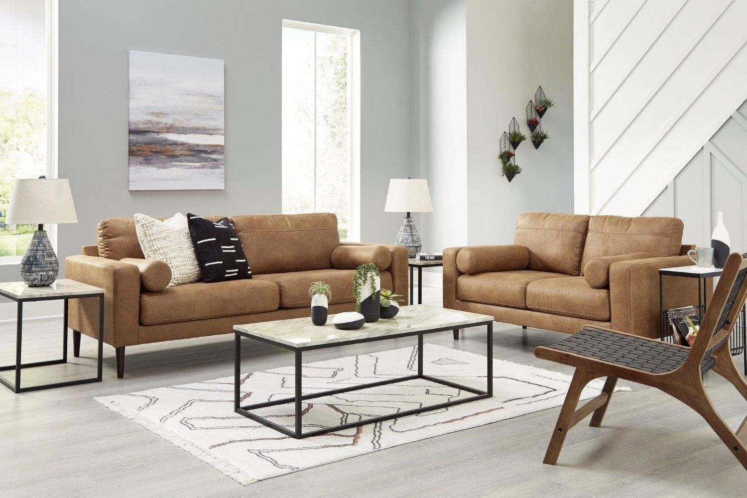 Telora Loveseat In Caramel 4100235