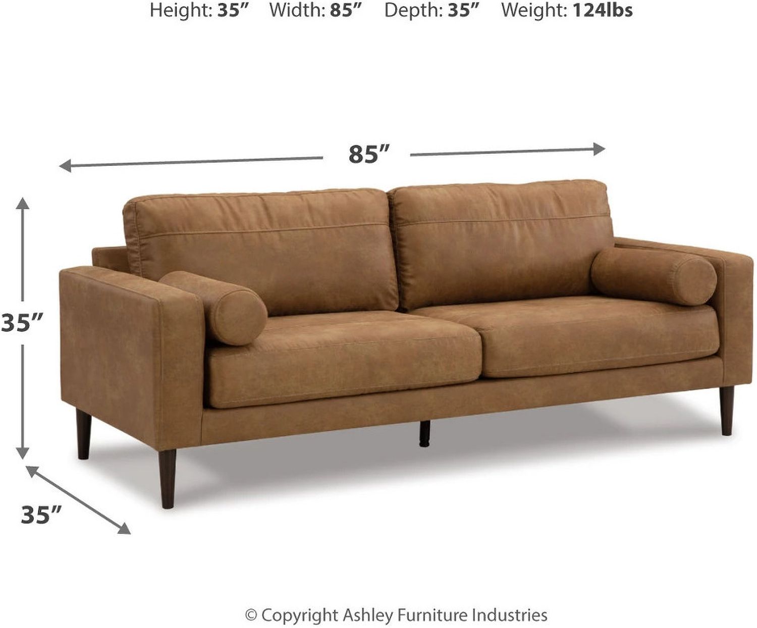 Telora Sofa In Caramel 4100238