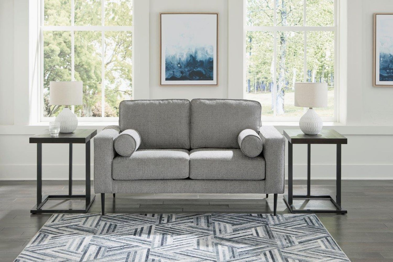 Hazela Loveseat In Charcoal 4110235