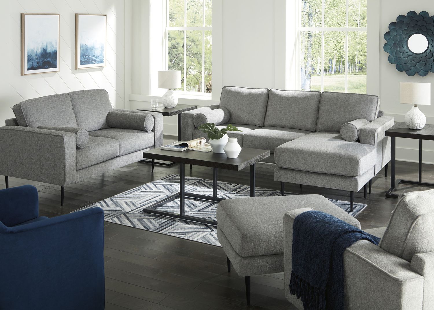 Hazela Loveseat In Charcoal 4110235