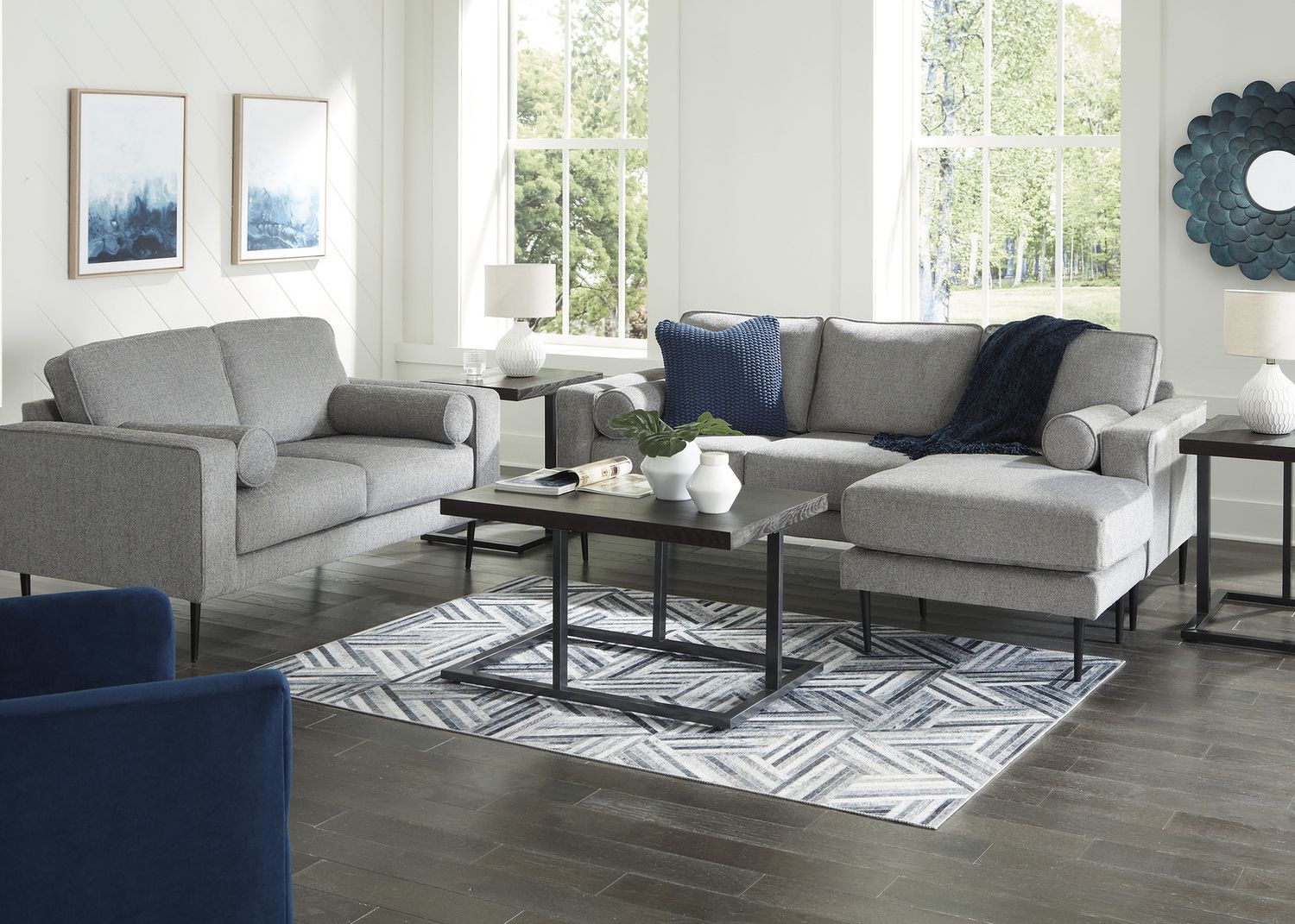 Hazela Loveseat In Charcoal 4110235