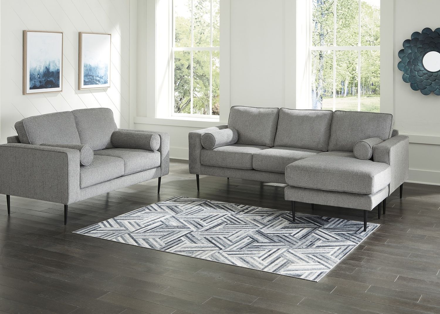 Hazela Loveseat In Charcoal 4110235