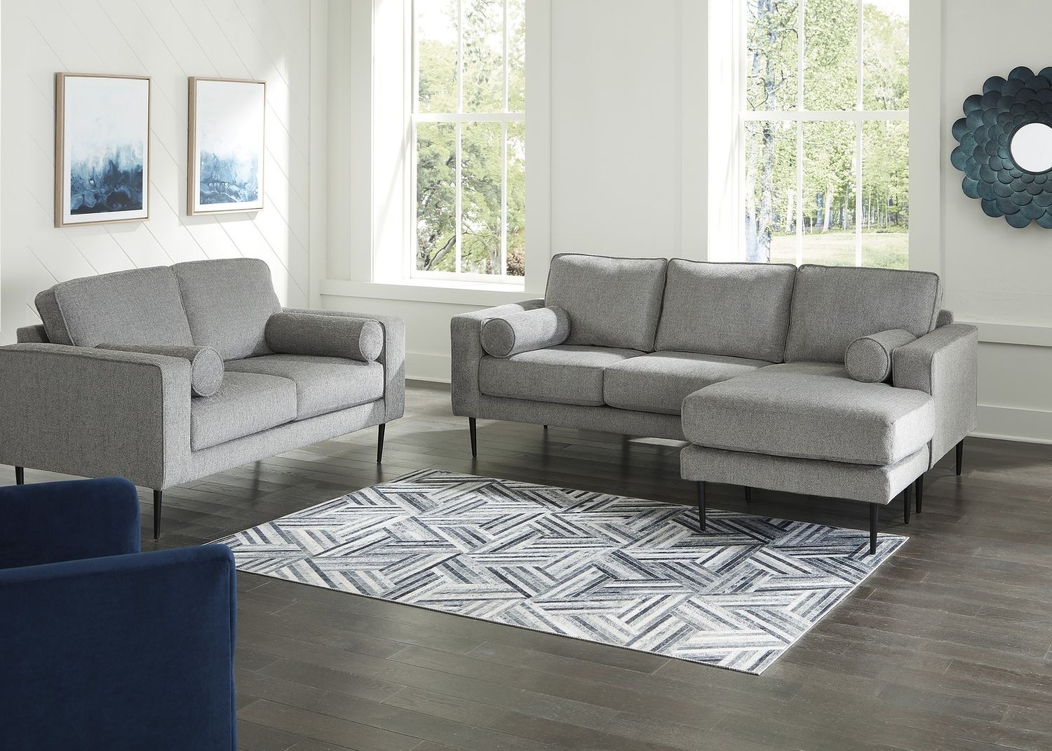Hazela Loveseat In Charcoal 4110235