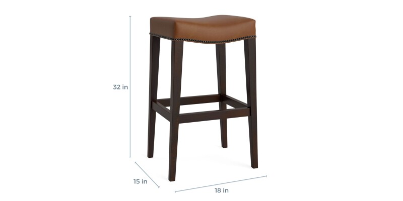 Vail Leather Saddle Bar Stool 41210388L61