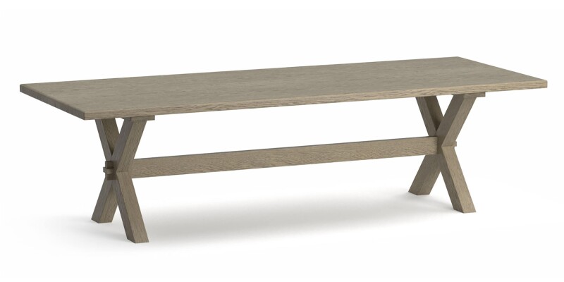 Crossbuck Live Edge Rectangle Dining Table 41210842XLE
