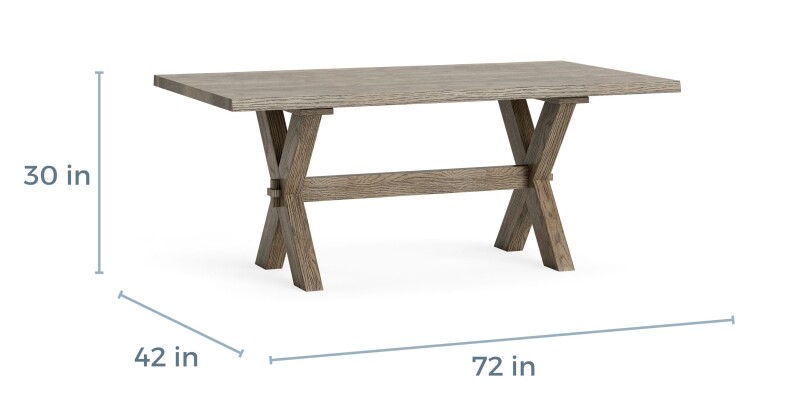 Crossbuck Live Edge Rectangle Dining Table 41217242XLE