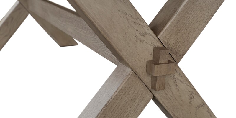 Crossbuck Live Edge Rectangle Dining Table 41217242XLE