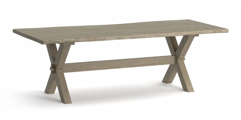 Crossbuck Live Edge Rectangle Dining Table 41219042XLE