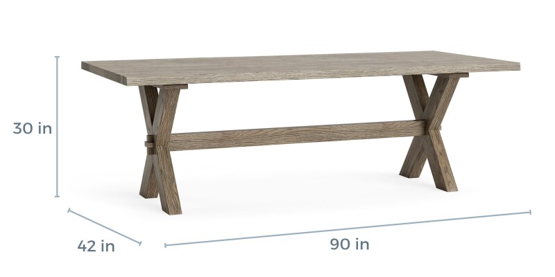 Crossbuck Live Edge Rectangle Dining Table 41219042XLE