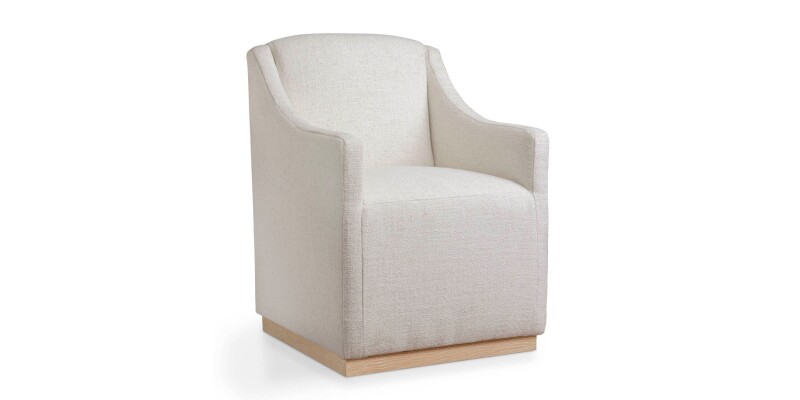 Banks Upholstered Dining Chair with Casters 4122068434