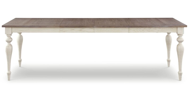 Amelia Oak Rectangle Dining Table with Leaf 41224060LF2CUMBERLANDVWHITE