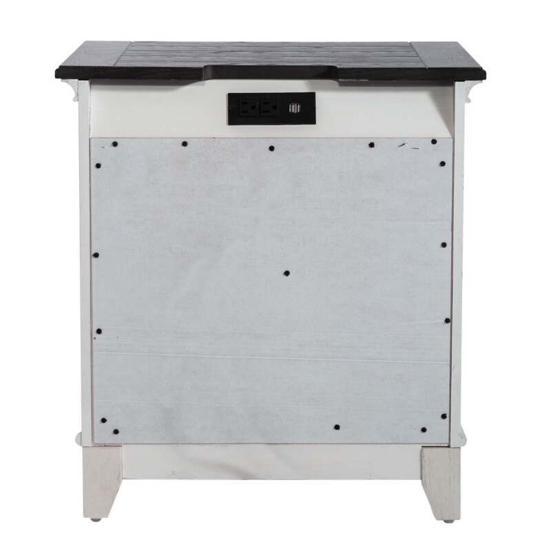 Allyson Park 2 Drawer Night Stand w/ Charging Station 417BR60