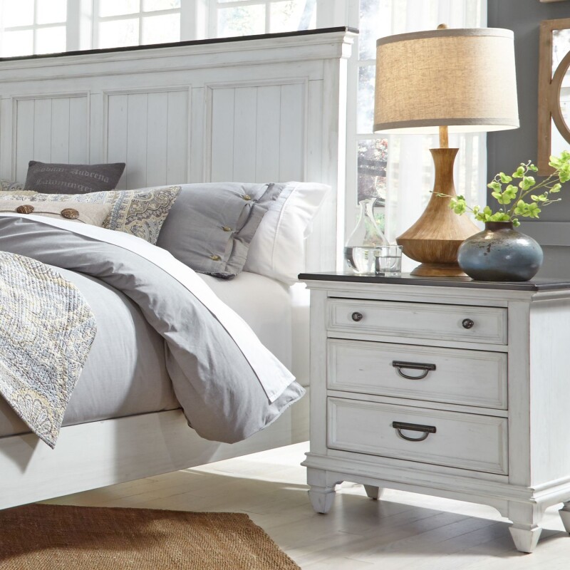 Allyson Park Night Stand w/ Charging Station 417BR61