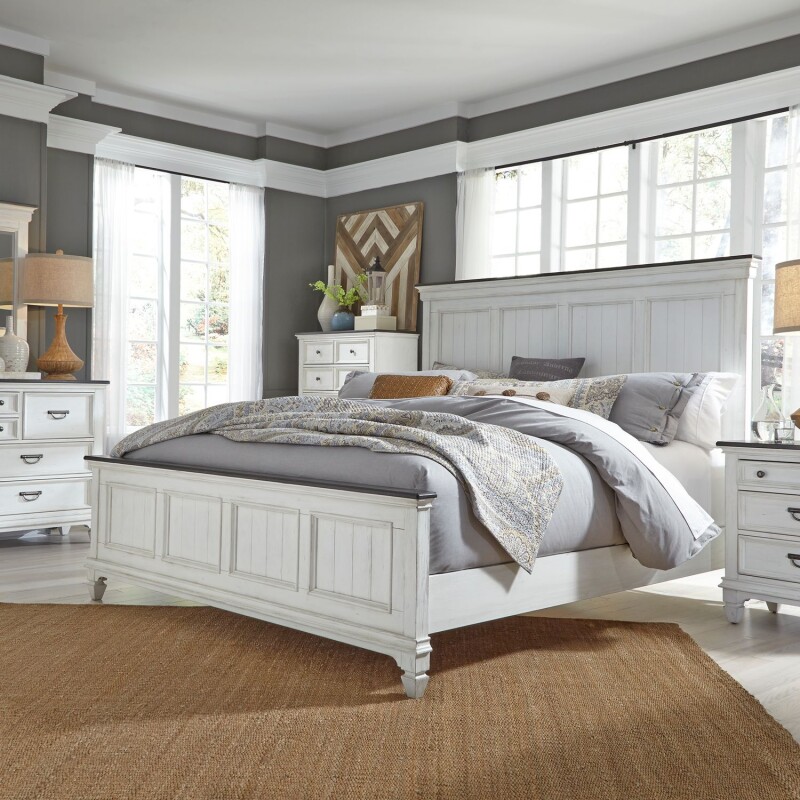 Allyson Park King California Panel Bed, Dresser & Mirror, Chest, Night Stand 417BRCPBDMCN