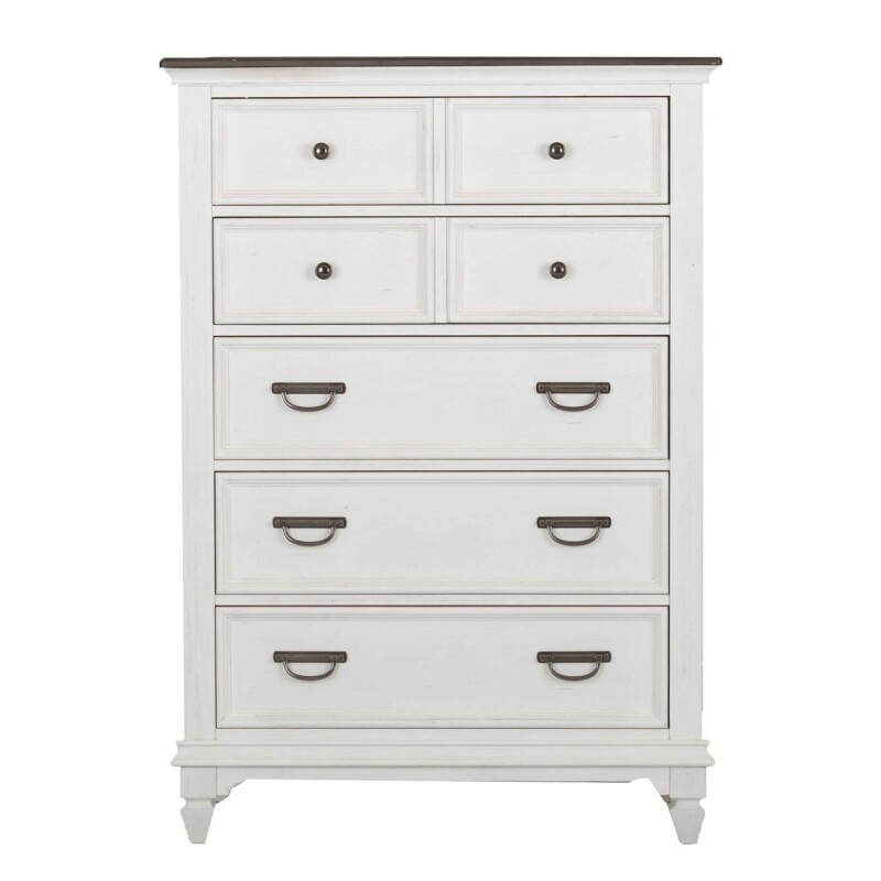 Allyson Park King California Panel Bed, Dresser & Mirror, Chest, Night Stand 417BRCPBDMCN