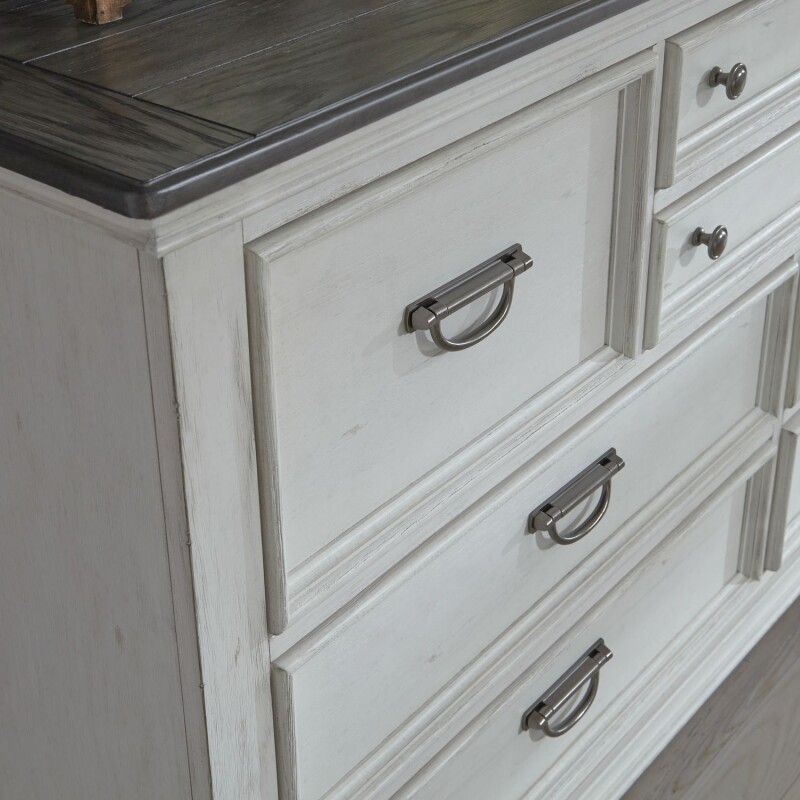 Allyson Park King California Panel Bed, Dresser & Mirror, Chest, Night Stand 417BRCPBDMCN