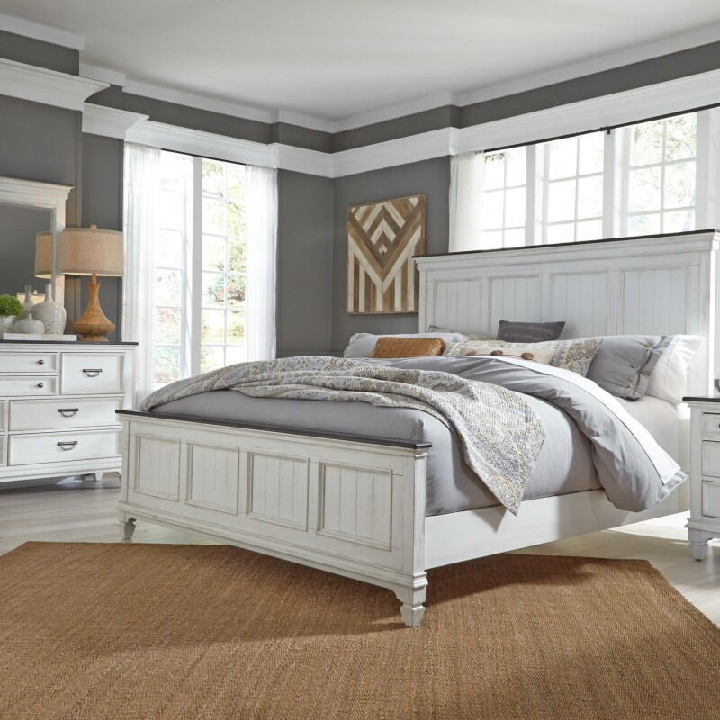 Allyson Park King Panel Bed, Dresser & Mirror 417BRKPBDM