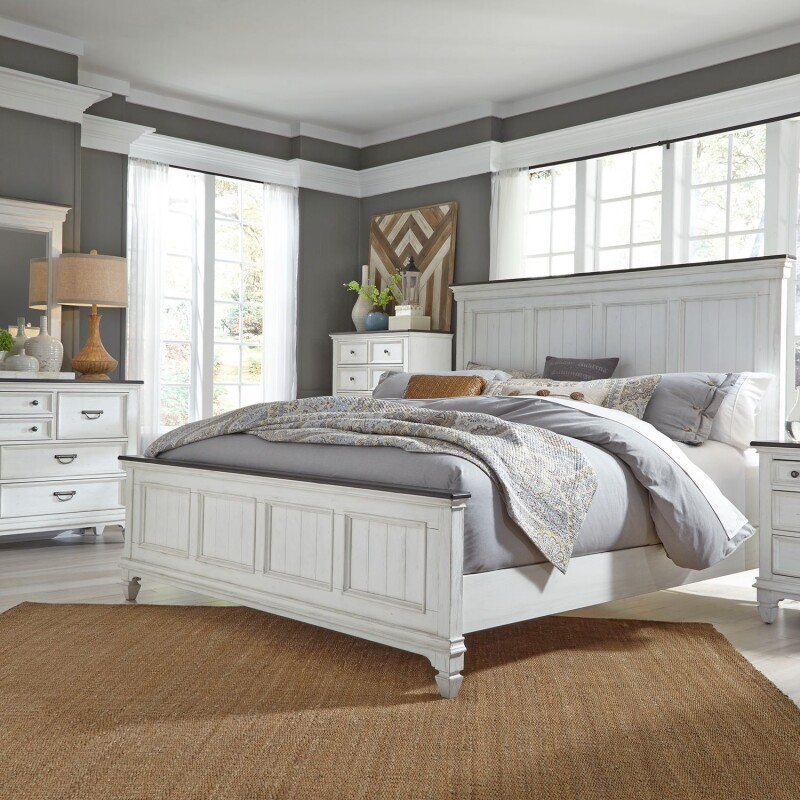 Allyson Park King Panel Bed, Dresser & Mirror, Chest 417BRKPBDMC