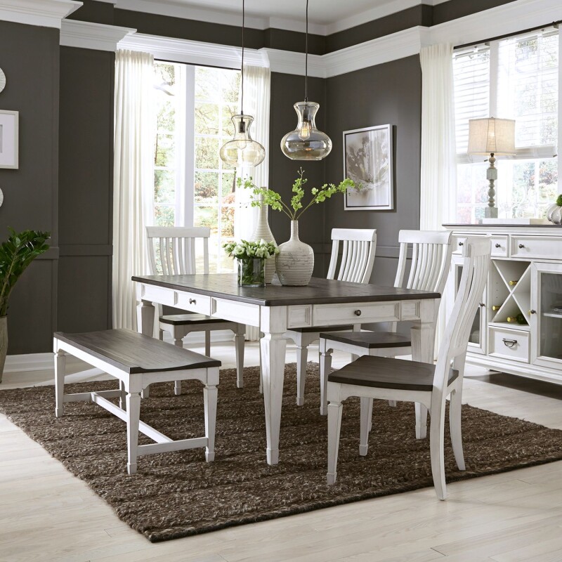 Allyson Park 6 Piece Rectangular Table Set 417DR6RTS