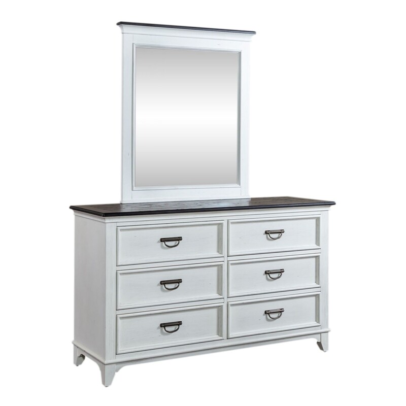 Allyson Park Twin Panel Bed, Dresser & Mirror 417YBRTPBDM