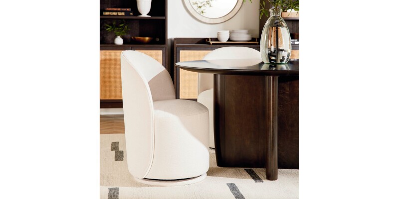 Wells Upholstered Swivel Dining Chair 4200B681