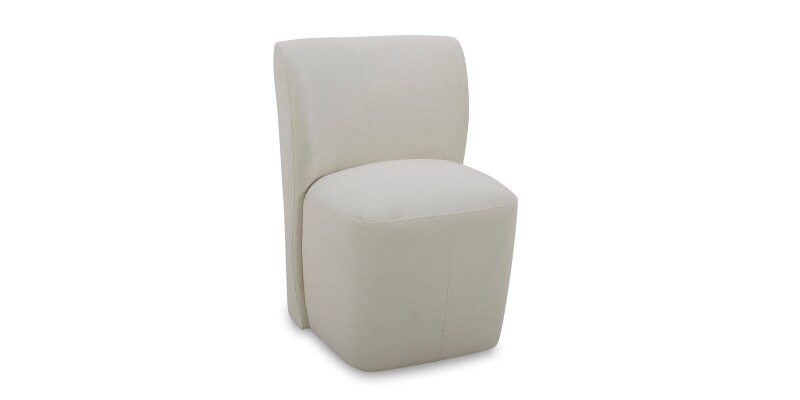 Reed Upholstered Dining Chair with Casters 4200B684
