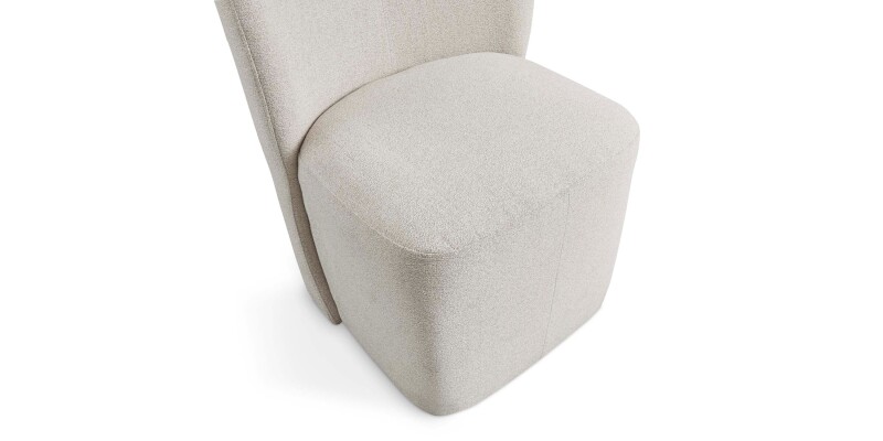 Reed Upholstered Dining Chair with Casters 4200B684