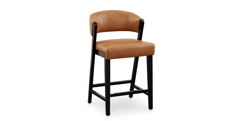 Asher Upholstered Faux Leather Counter Stool 42010687BCC