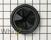 Disposer Splash Guard, Black-colored, with 4" diameter flexible rubber sink baffle 4211615