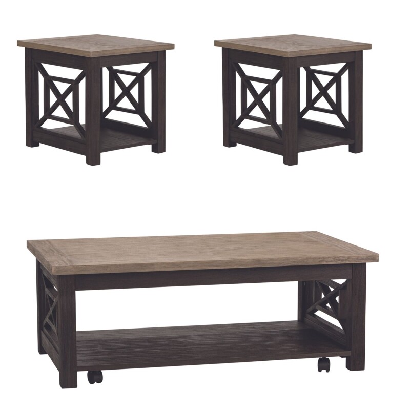 Heatherbrook 3 Piece Set (1-Cocktail 2-End Tables) 422OT3PCS